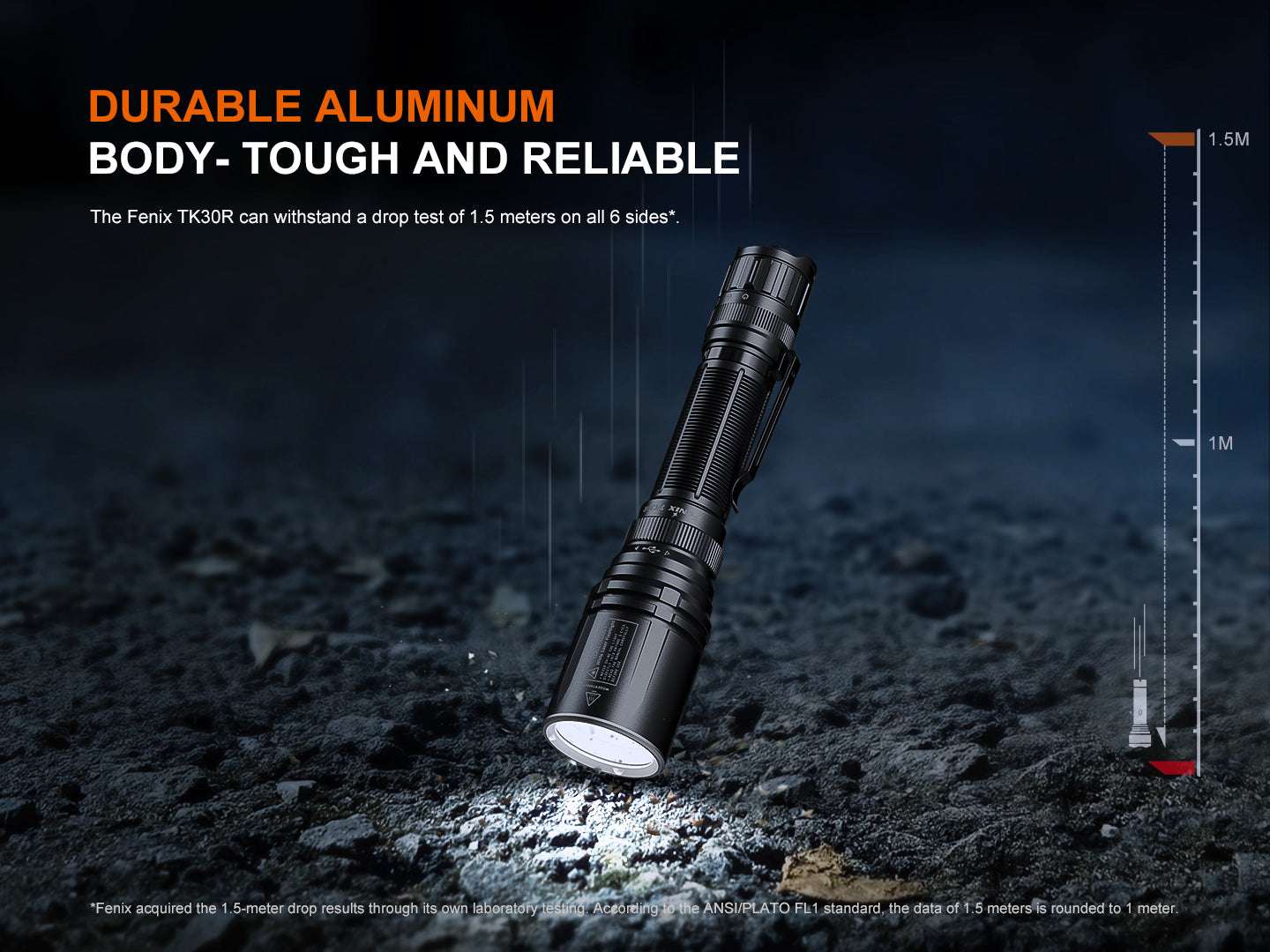 Palmarius Outdoors Fenix TK30R Tactical White Laser Rechargeable Flashlight Tactical Flashlight
