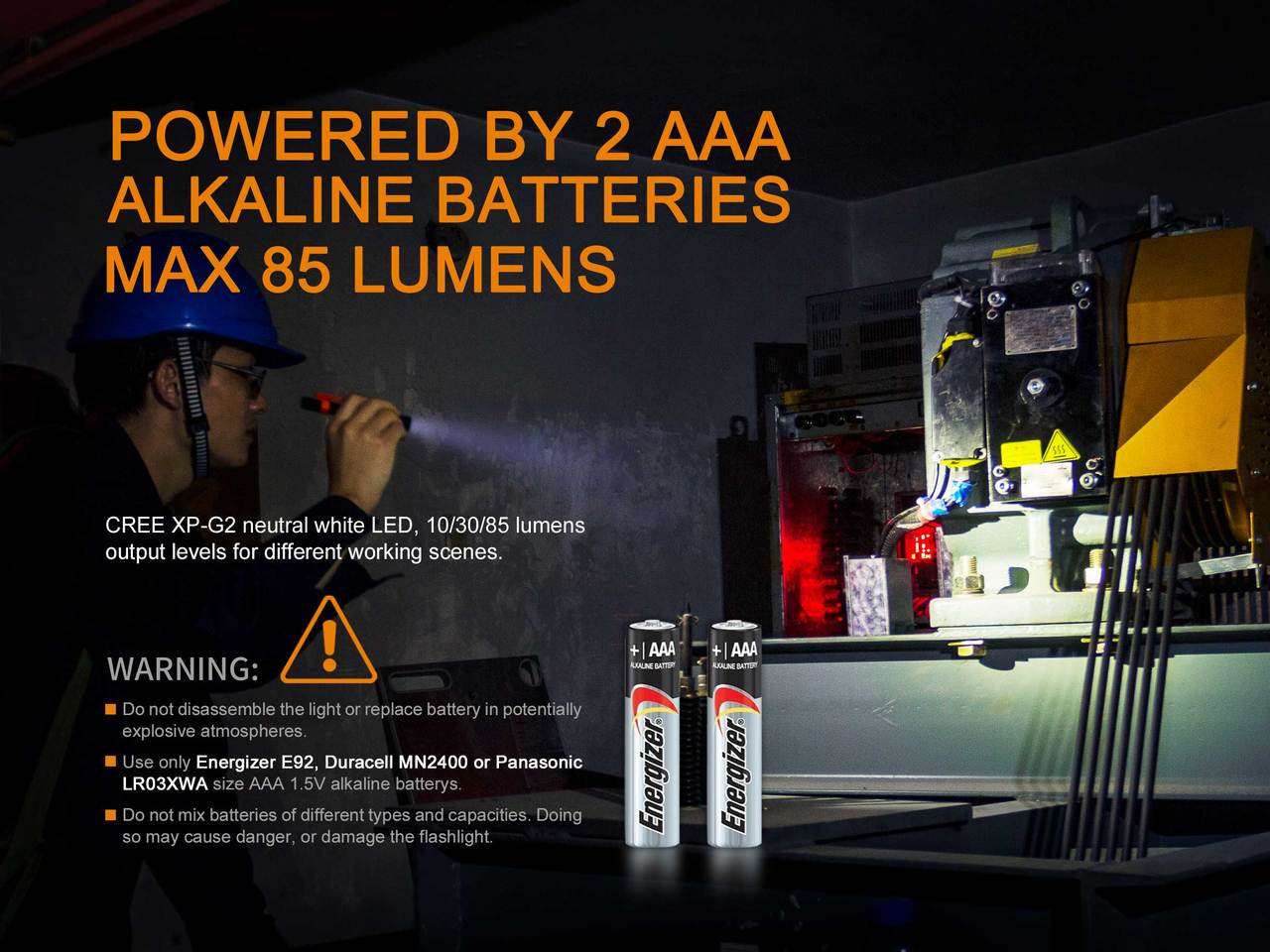 Palmarius Outdoors Fenix WF05E Intrinsically Safe Flashlight Work Flashlight