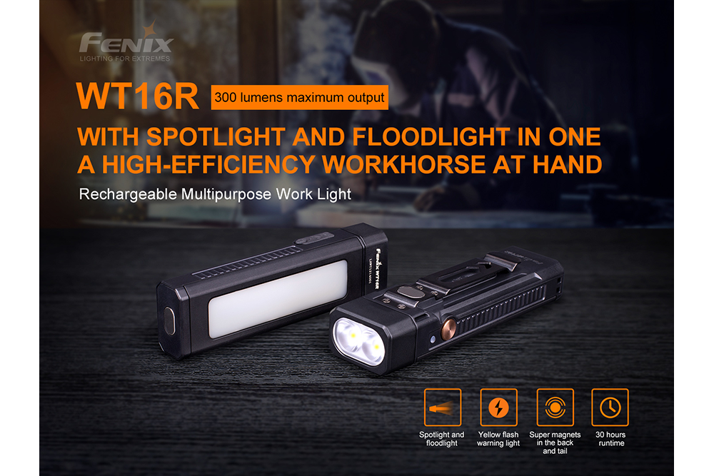 Palmarius Outdoors Fenix WT16R Rechargeable Work Light Work Flashlight