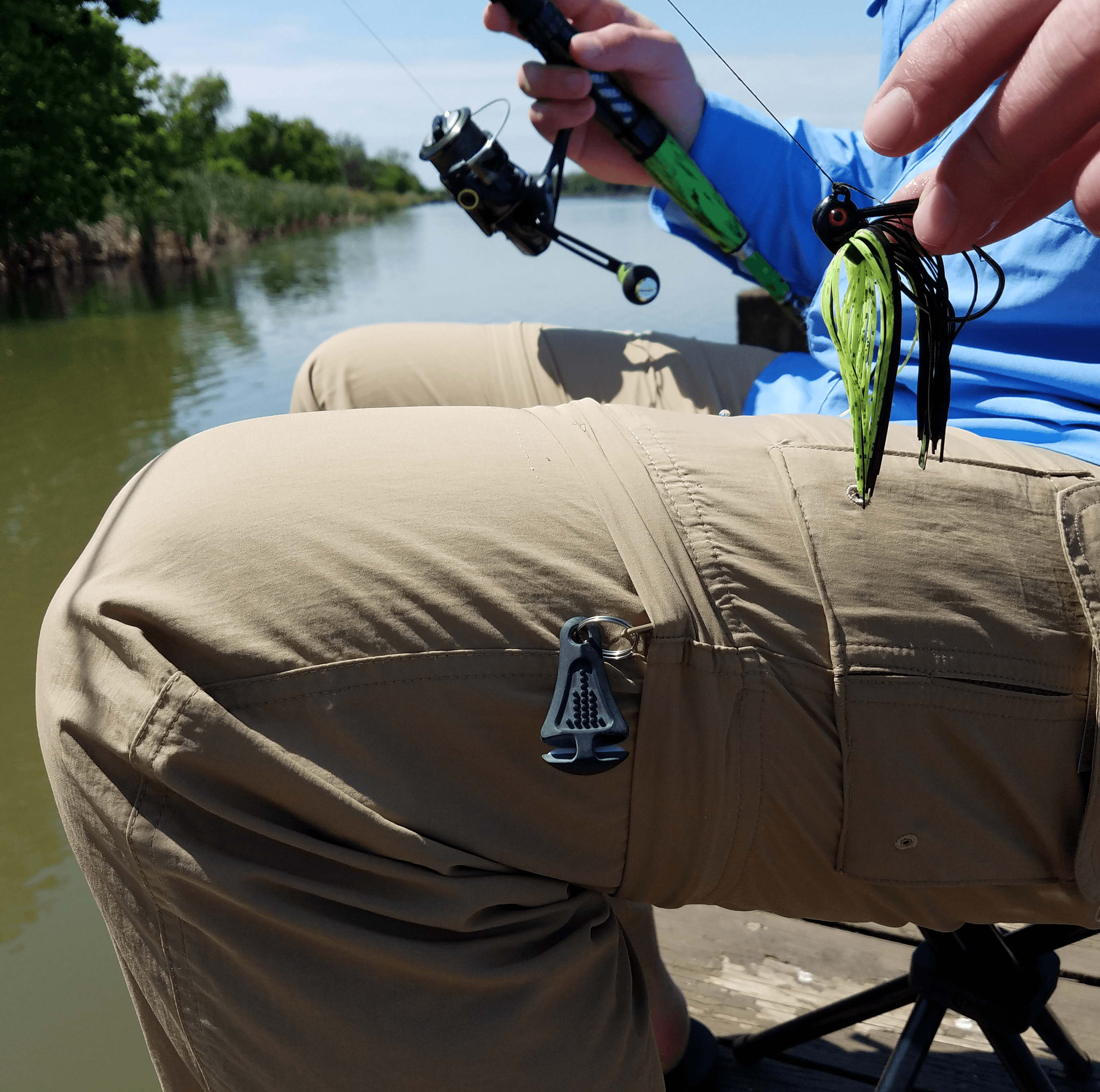 Palmarius Outdoors Line Cutterz Ceramic Blade Zipper Pull - Green Zipper Pull