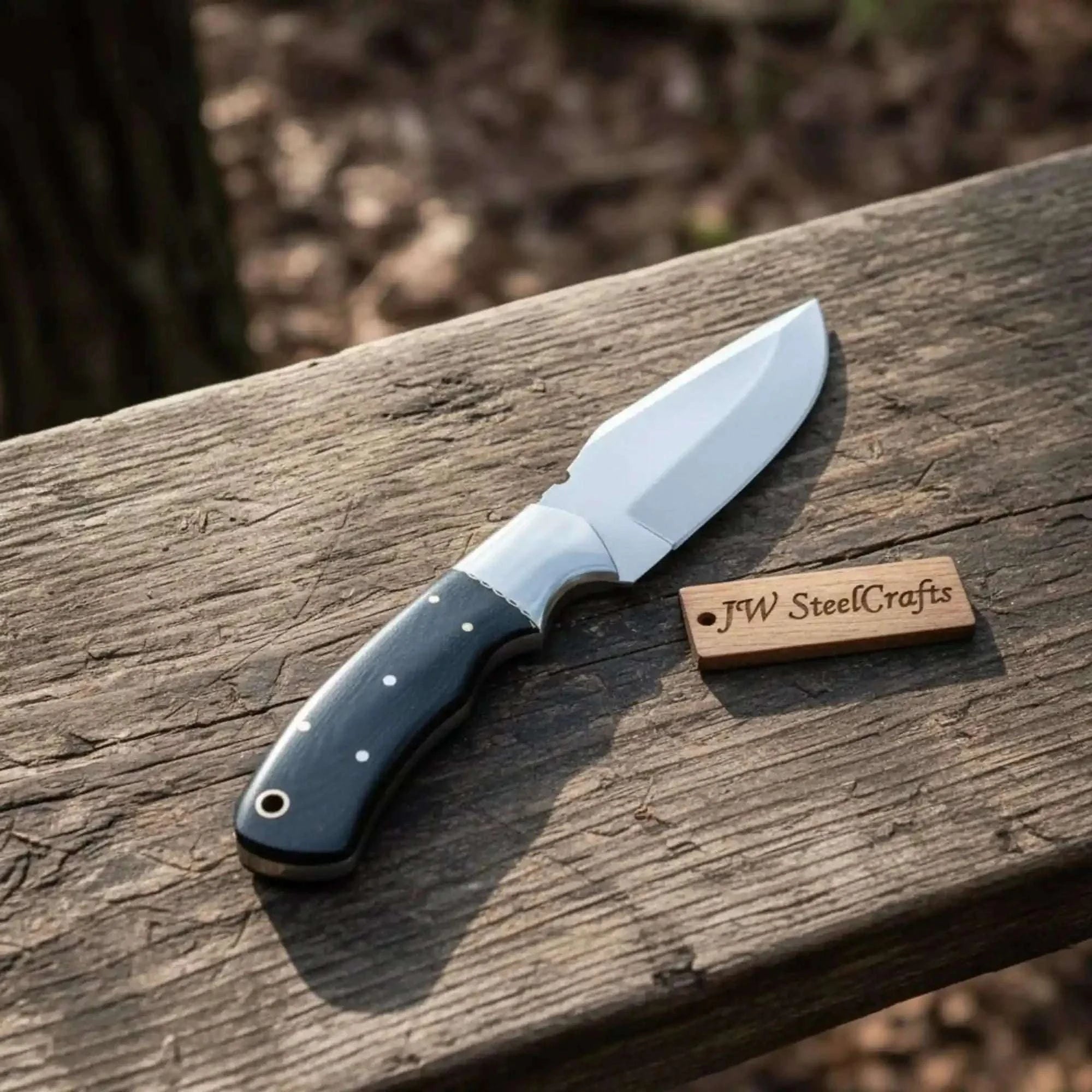 Palmarius Outdoors Drop Point Hunting Knife Stainless Steel Blade Black Micarta Handle Fixed Blade Field Knife Skinner Knife