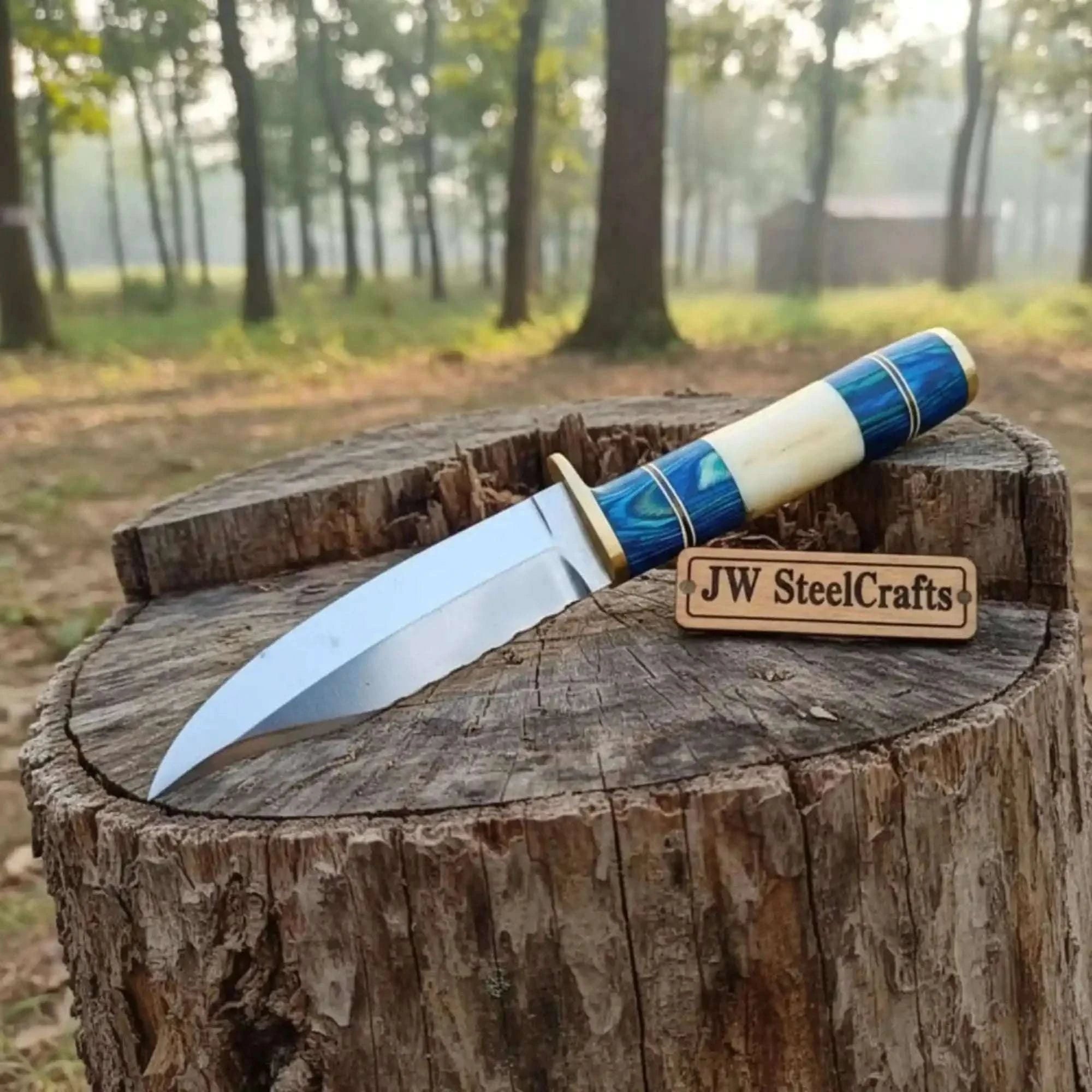 Palmarius Outdoors Hunting Knife with High Carbon Steel Blade | JW SteelCrafts Skinner Knife