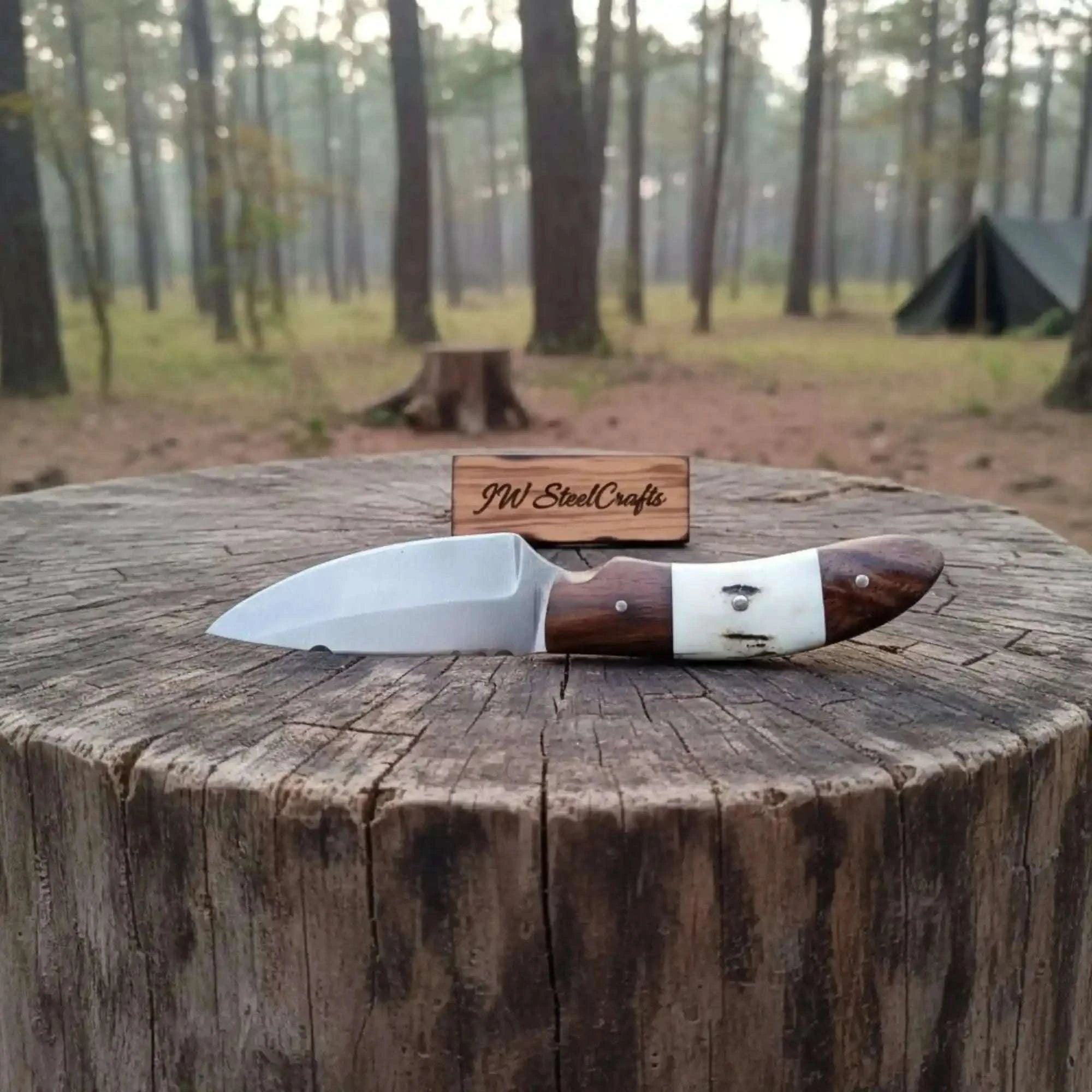 Palmarius Outdoors Handmade Skinner Knife Deer Horn Handle Fixed Blade Hunting Knife Skinner Knife