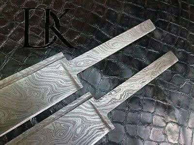 Palmarius Outdoors Ironclad Seax Blade Set 9" Handmade Damascus Steel Blade Blanks for Knife Making Knife blank Blades