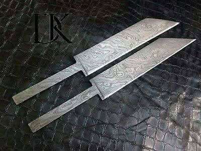 Palmarius Outdoors Ironclad Seax Blade Set 9" Handmade Damascus Steel Blade Blanks for Knife Making Knife blank Blades