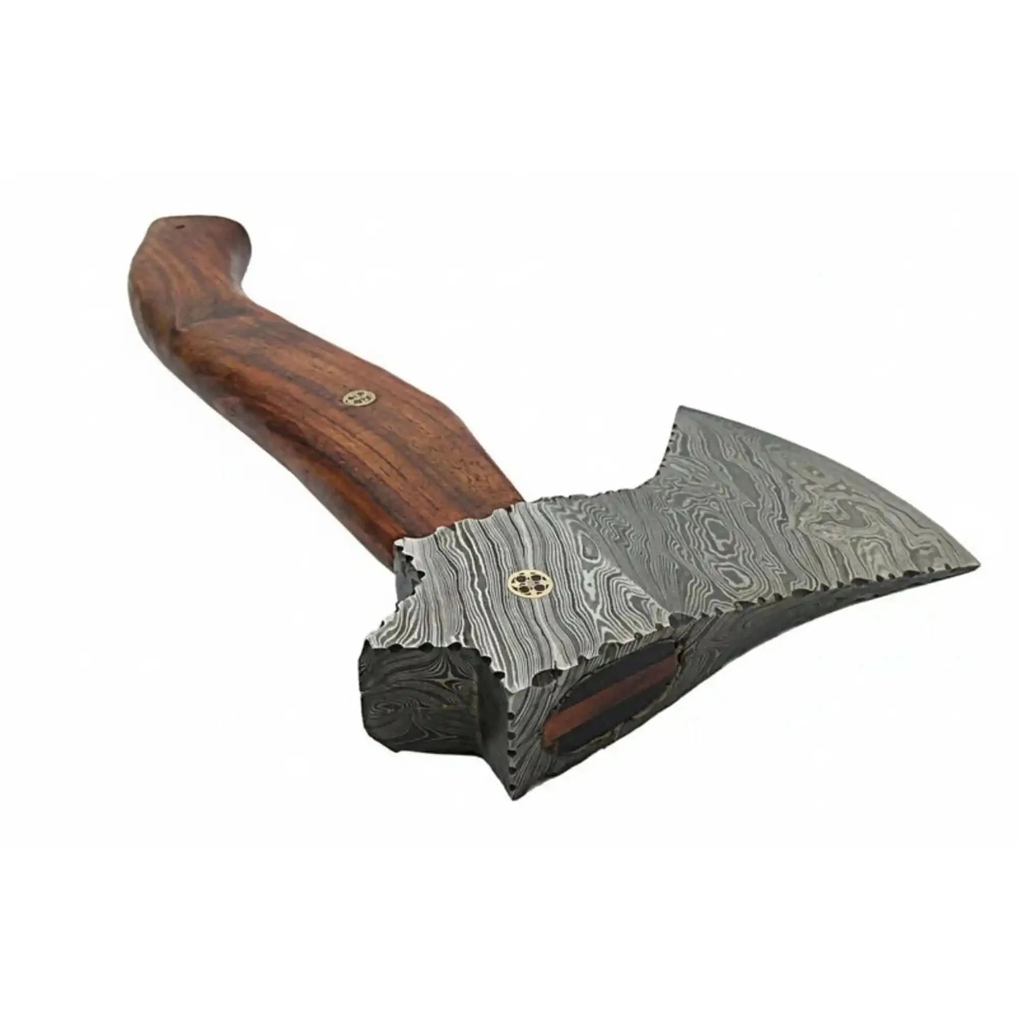 Palmarius Outdoors Hollow Pine Damascus Axe with Rosewood Handle Handmade Axe
