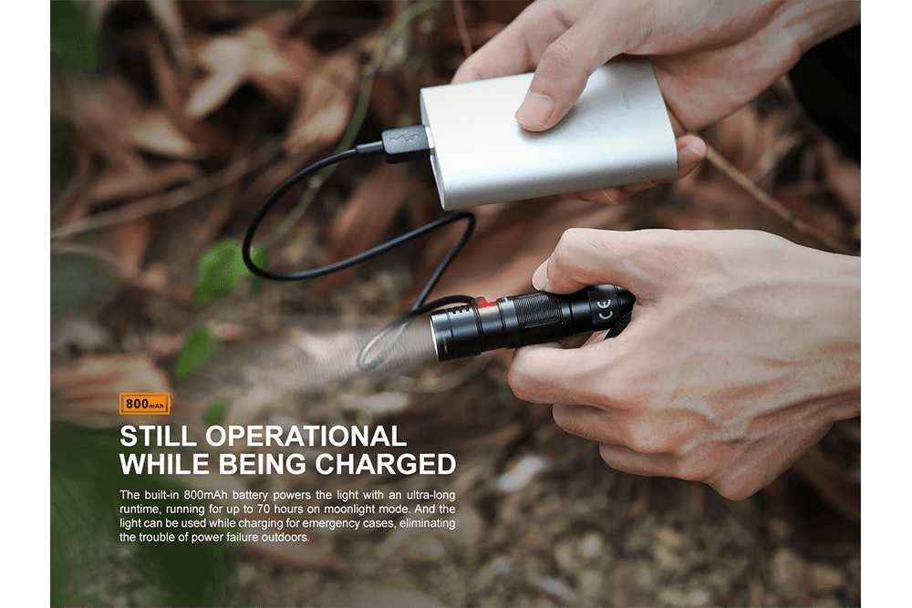 Fenix E09R Rechargeable High-Output Flashlight - 600 Lumens