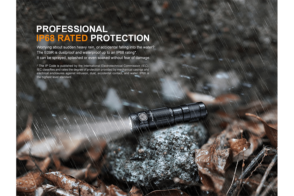 Fenix E09R Rechargeable High-Output Flashlight - 600 Lumens