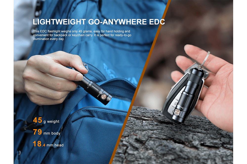 Fenix E09R Rechargeable High-Output Flashlight - 600 Lumens