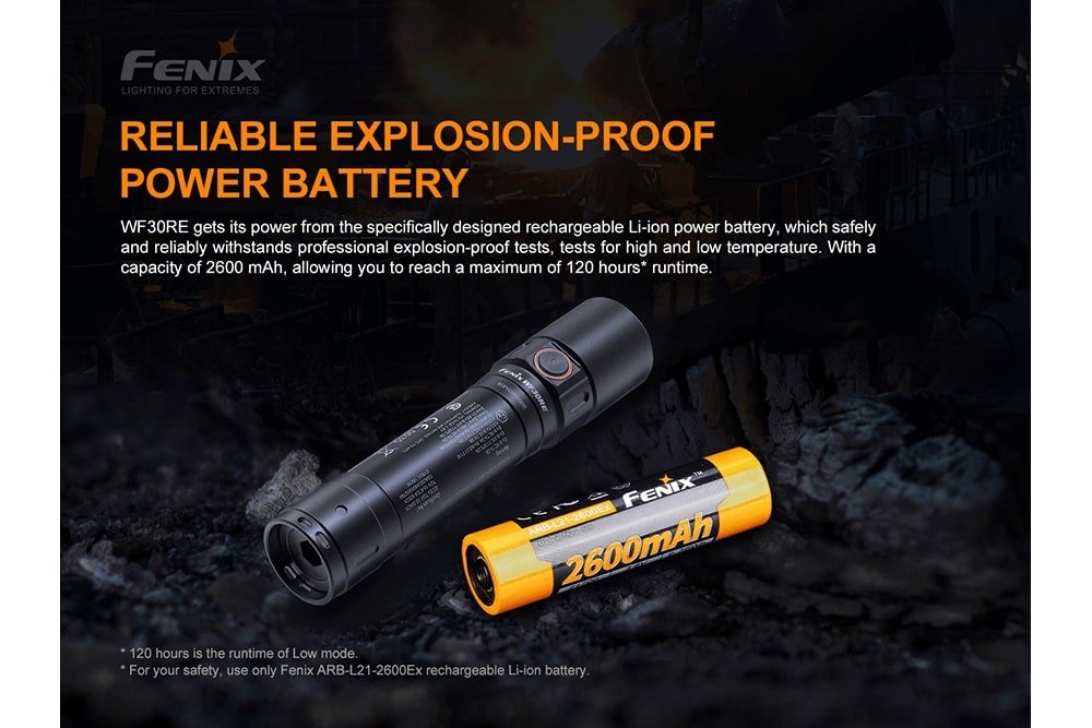 Fenix WF30RE Intrinsically Safe Flashlight - discontinued