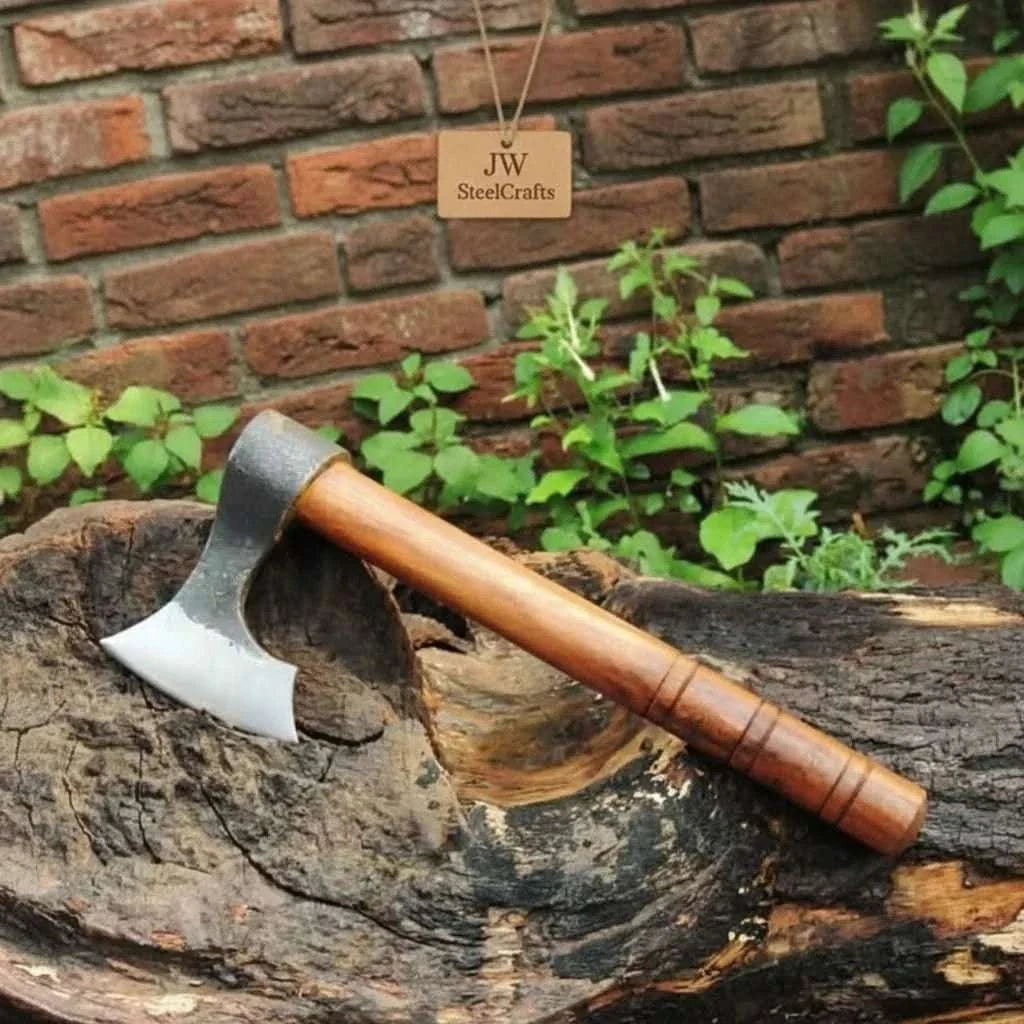 Palmarius Outdoors Traditional Bearded Camp Hatchet with Forge Finished Head Handmade Axe