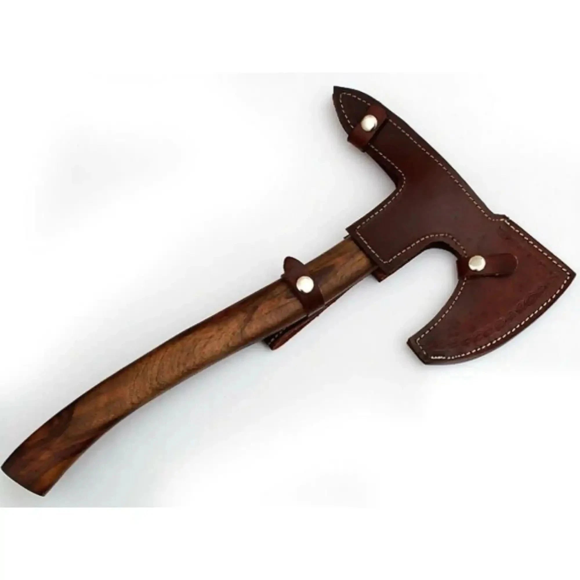 Palmarius Outdoors Damascus Spike Tomahawk with Wide Crescent Edge Handmade Axe