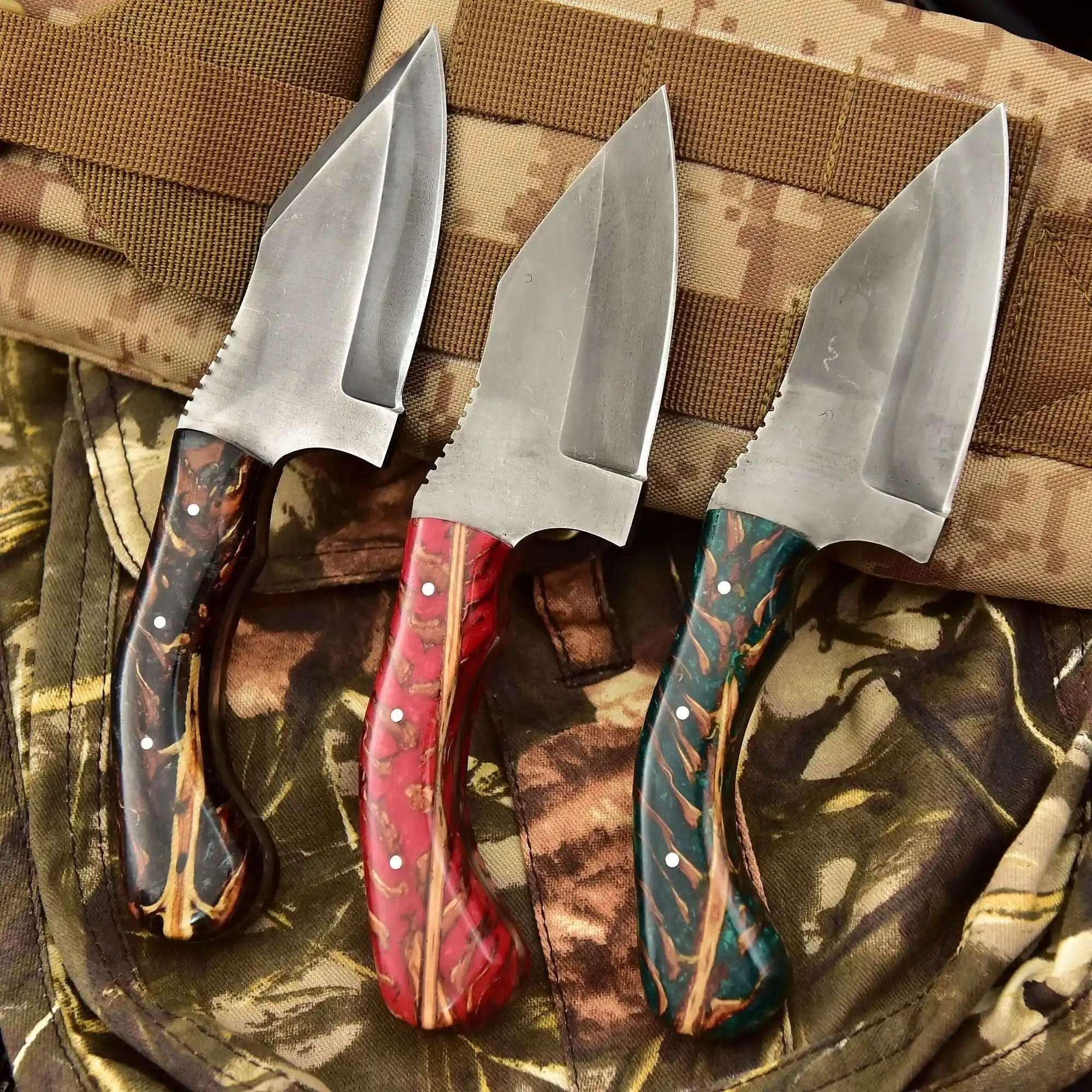 Palmarius Outdoors Acid Washed Stainless Steel Hunting Knife – Pinecone Handle | Outdoor & Camping Knife Hunting Knife