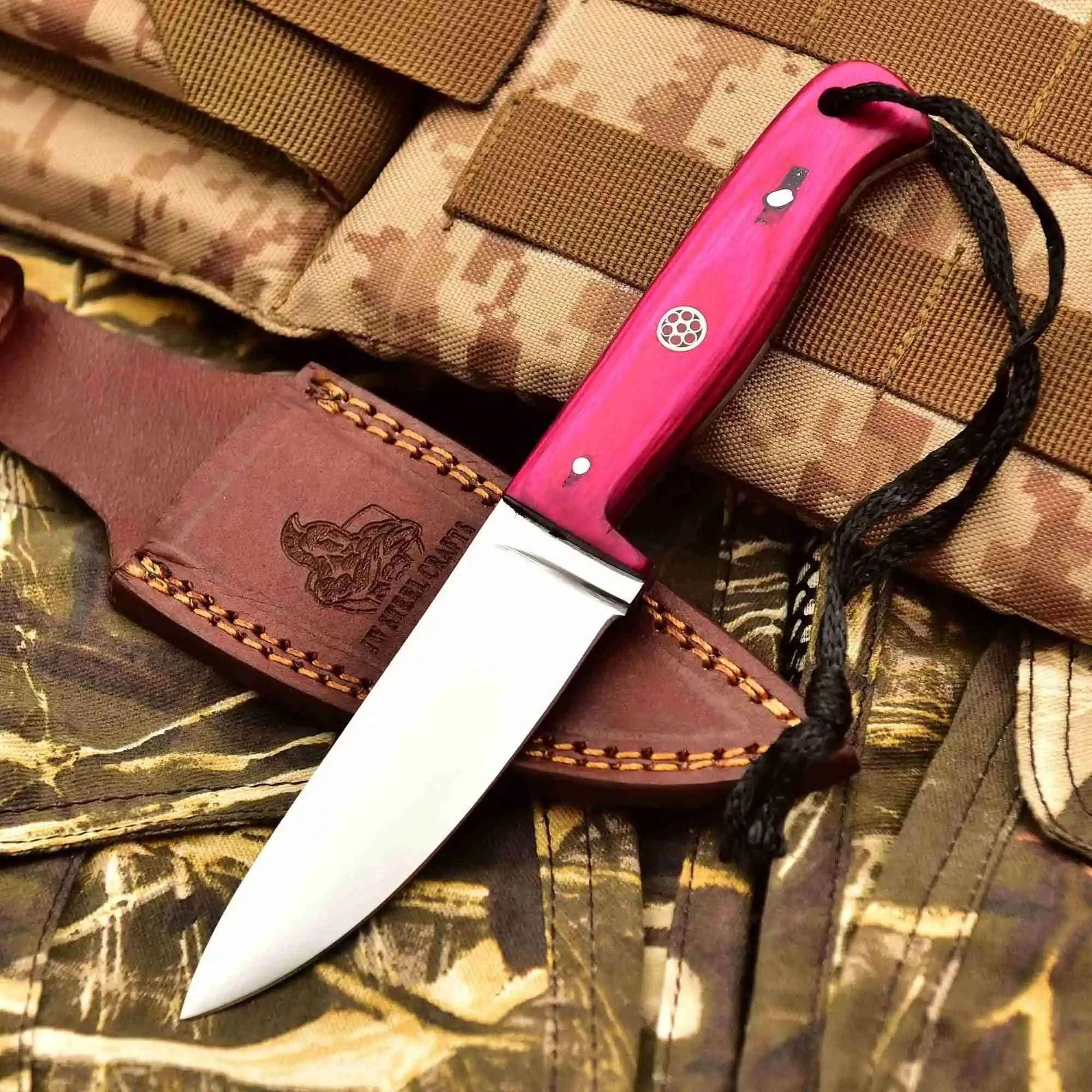 Palmarius Outdoors Prairie Blade Survival Knife Carbon Steel Multiple Handle Colors | JW SteelCrafts Skinner Knife