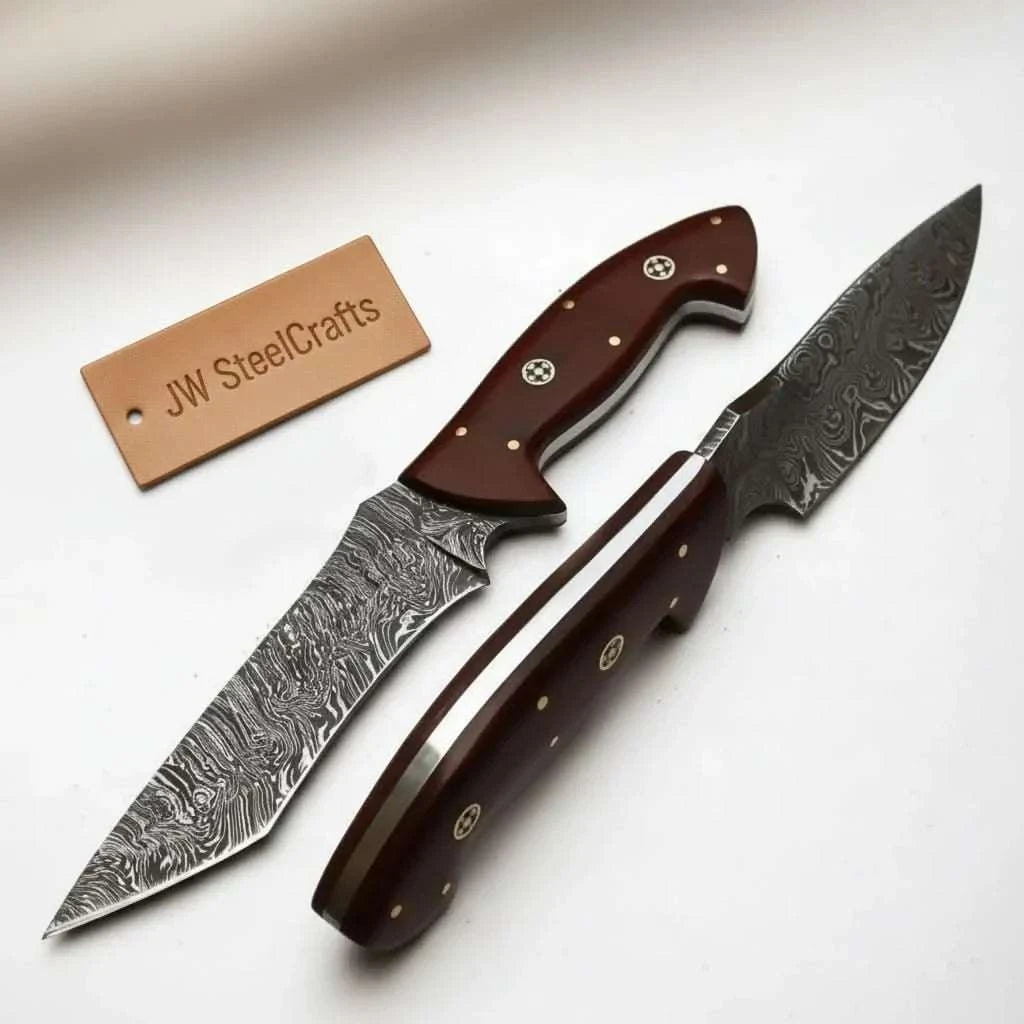 Palmarius Outdoors Handmade Damascus Steel Hunting Skinner Knife - 10.00 Inches/ Fixed Blade Knife Handmade Skinner Knives