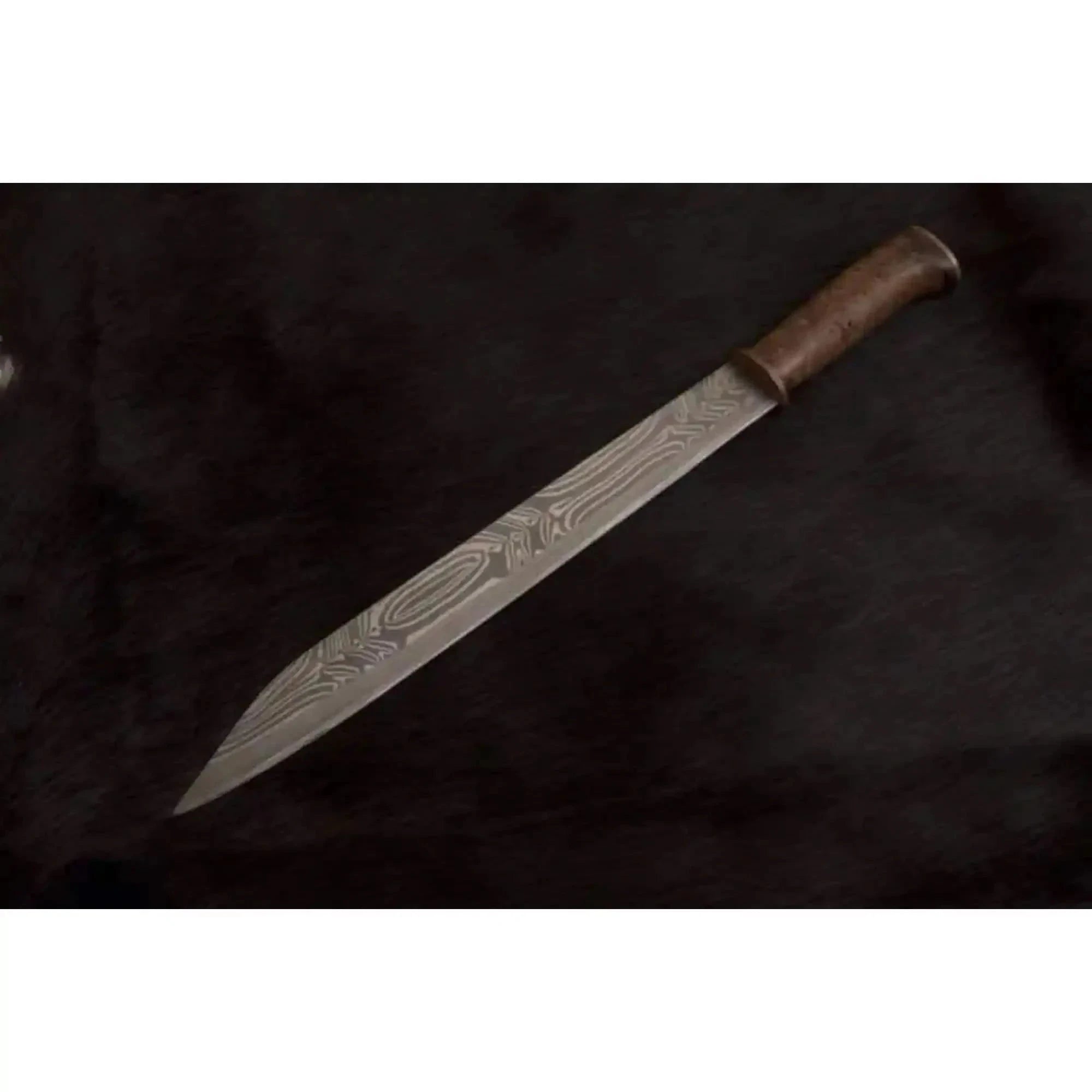 Palmarius Outdoors HandmadeRagnar's Seax Knife Damascus Steel Blade 16 Inch Fixed Blade Seax Knife