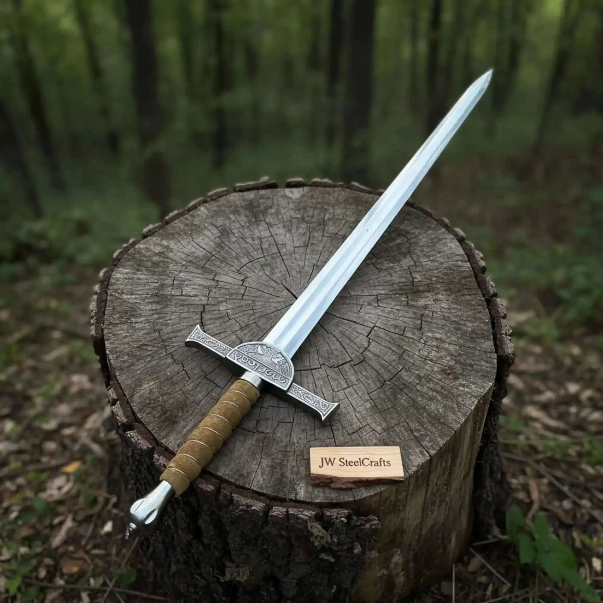 Palmarius Outdoors Handmade Iron Oath Medieval Longsword With Carbon Steel Blade | JW SteelCrafts Sword