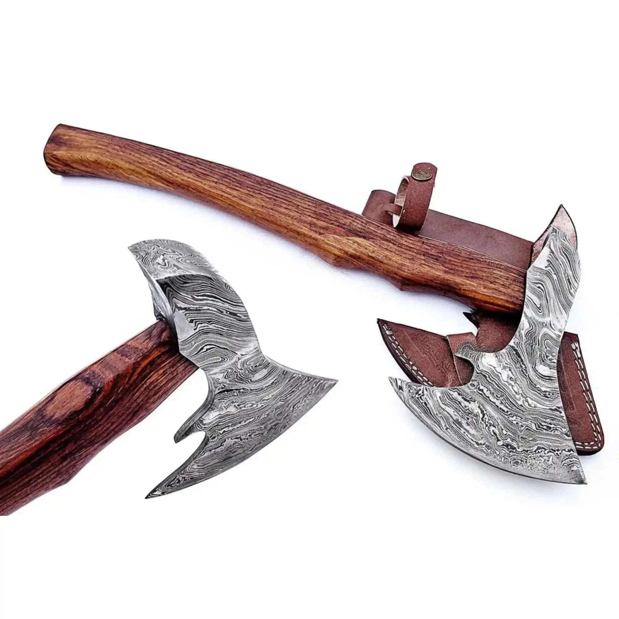 Palmarius Outdoors Skeggox Bearded Hatchet with Engraved Dragon Handle Handmade Axe