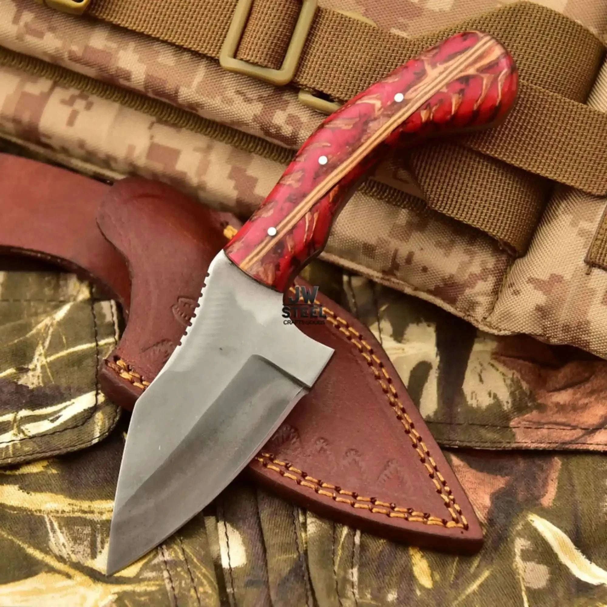 Palmarius Outdoors Acid Washed Stainless Steel Hunting Knife – Pinecone Handle | Outdoor & Camping Knife Hunting Knife