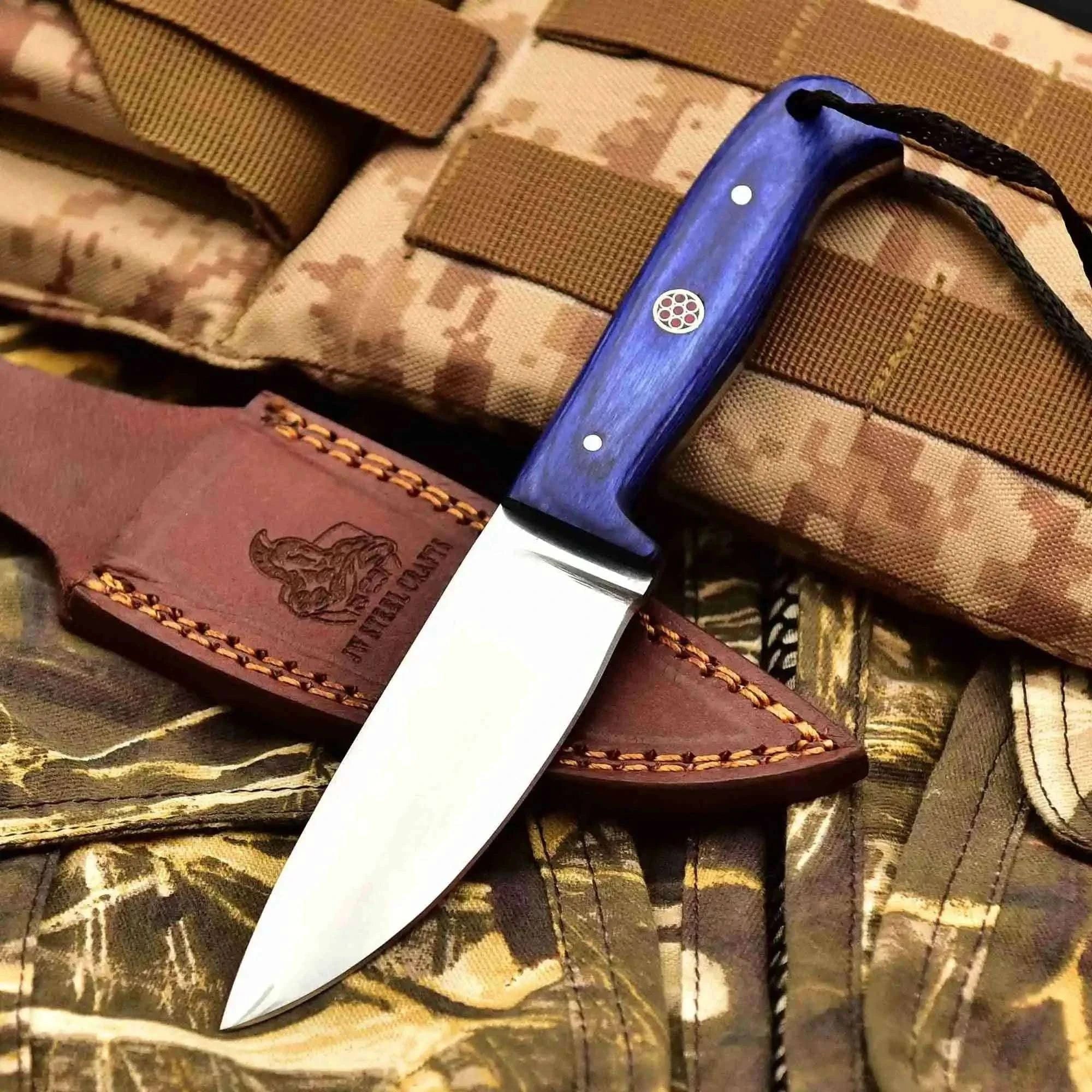 Palmarius Outdoors Prairie Blade Survival Knife Carbon Steel Multiple Handle Colors | JW SteelCrafts Skinner Knife