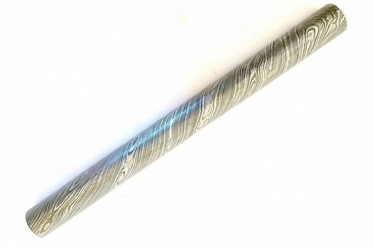 Palmarius Outdoors Frostvein Damascus Steel Bar Rod Premium 12" Billet 25mm Damascus Rod