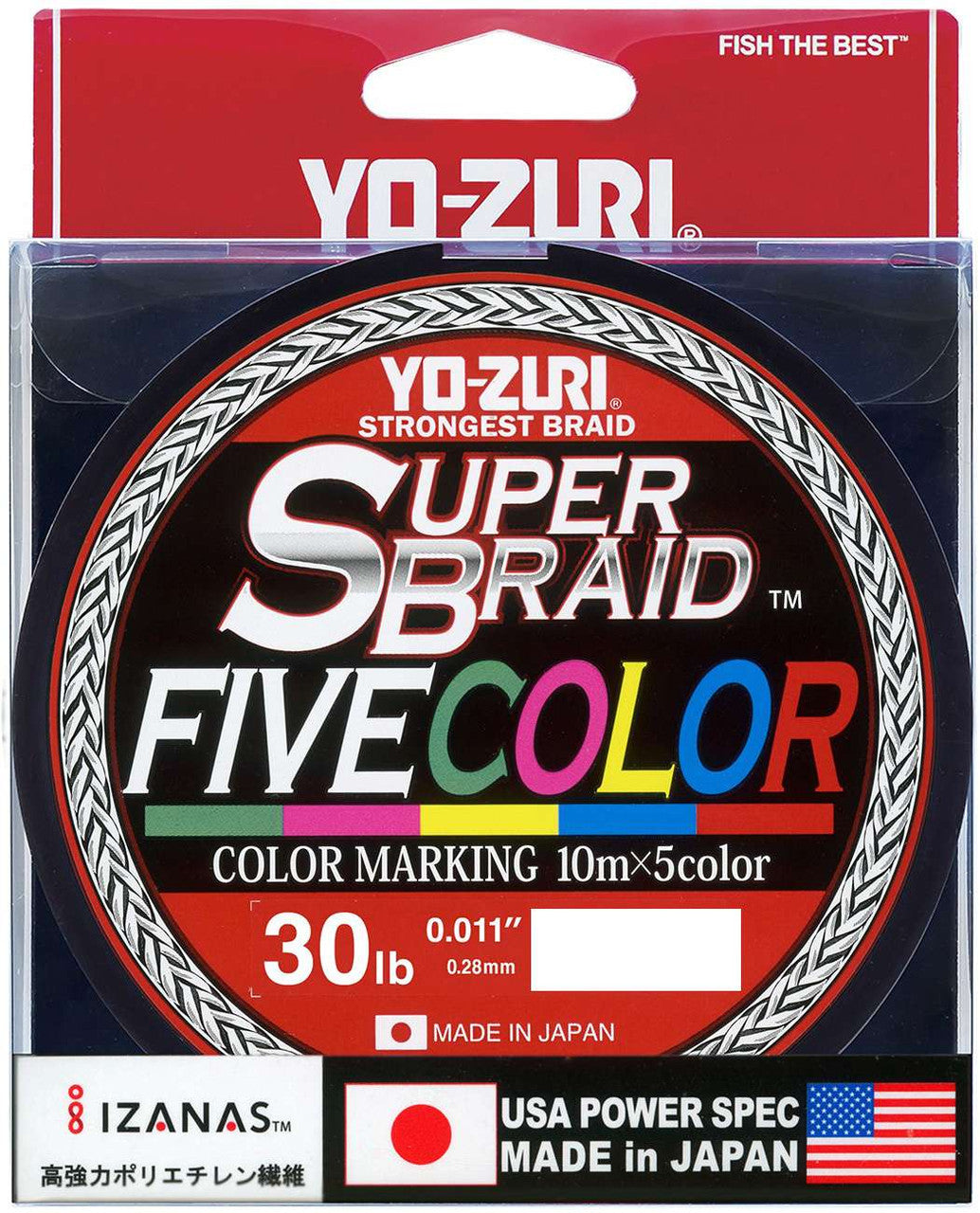 SUPER BRAID FIVE COLOR 3000M /  3300YDS - NEW FOR 2024