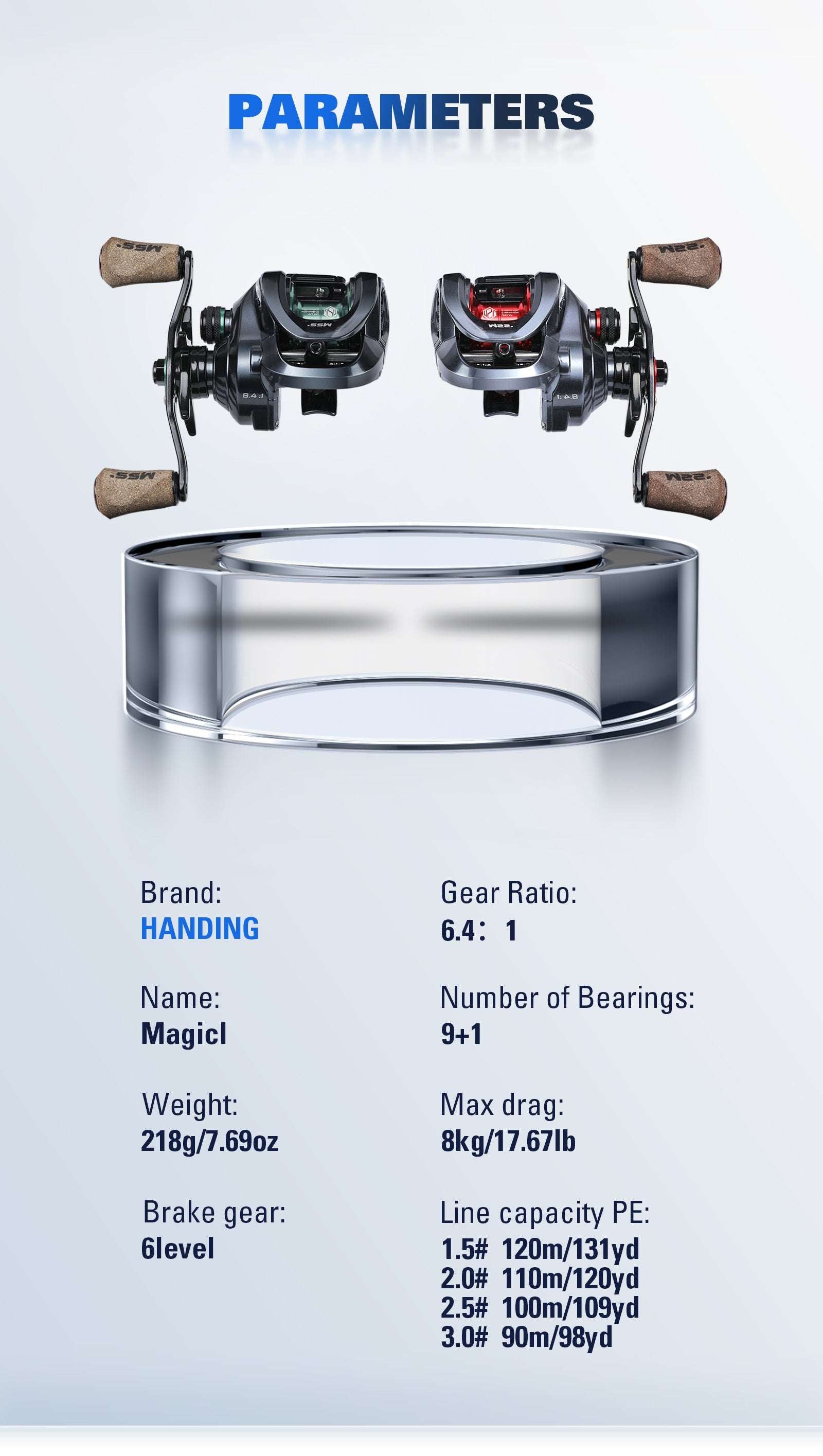 Palmarius Outdoors MAGIC SOUL Bass Casting Reel 