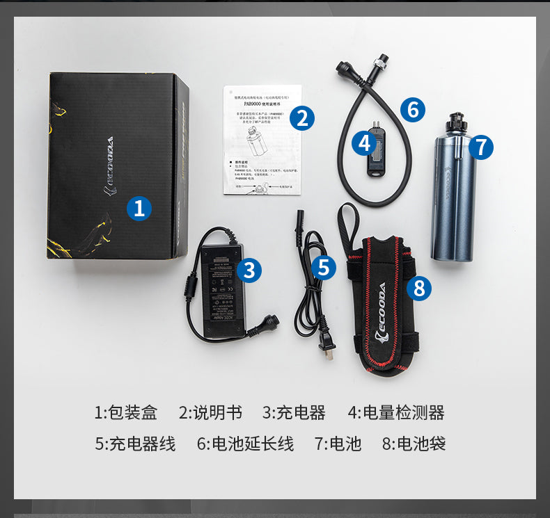 electric fishing reel portable battery Ecooda PAB II Electric Fishing Reel Battery for Kite and Deep Drop Fishing