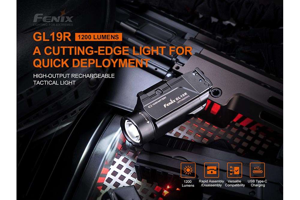 Palmarius Outdoors Fenix GL19R Rechargeable Tactical Light - Discontinued 