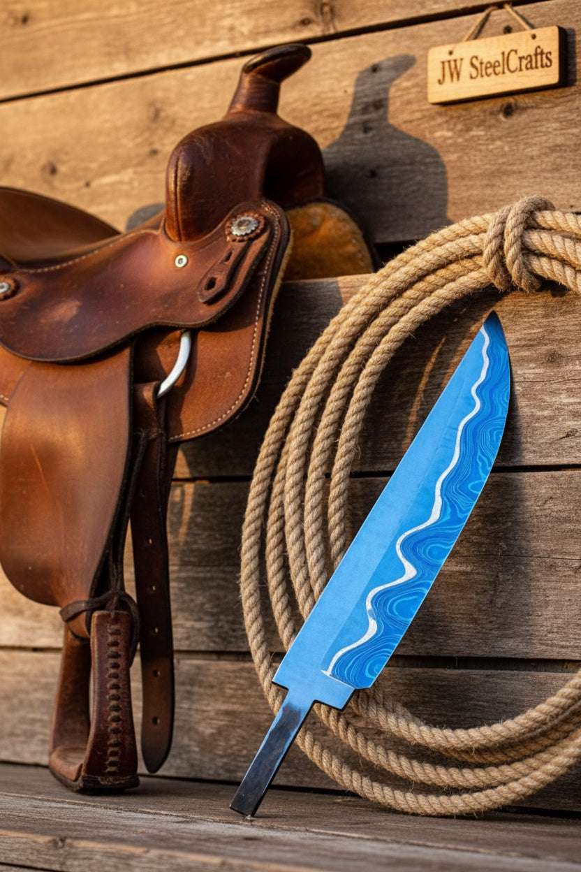 Palmarius Outdoors Sapphire Trail Chef Blank Knife 10" Handmade San Mai Gyuto Blank Knife blank Blades