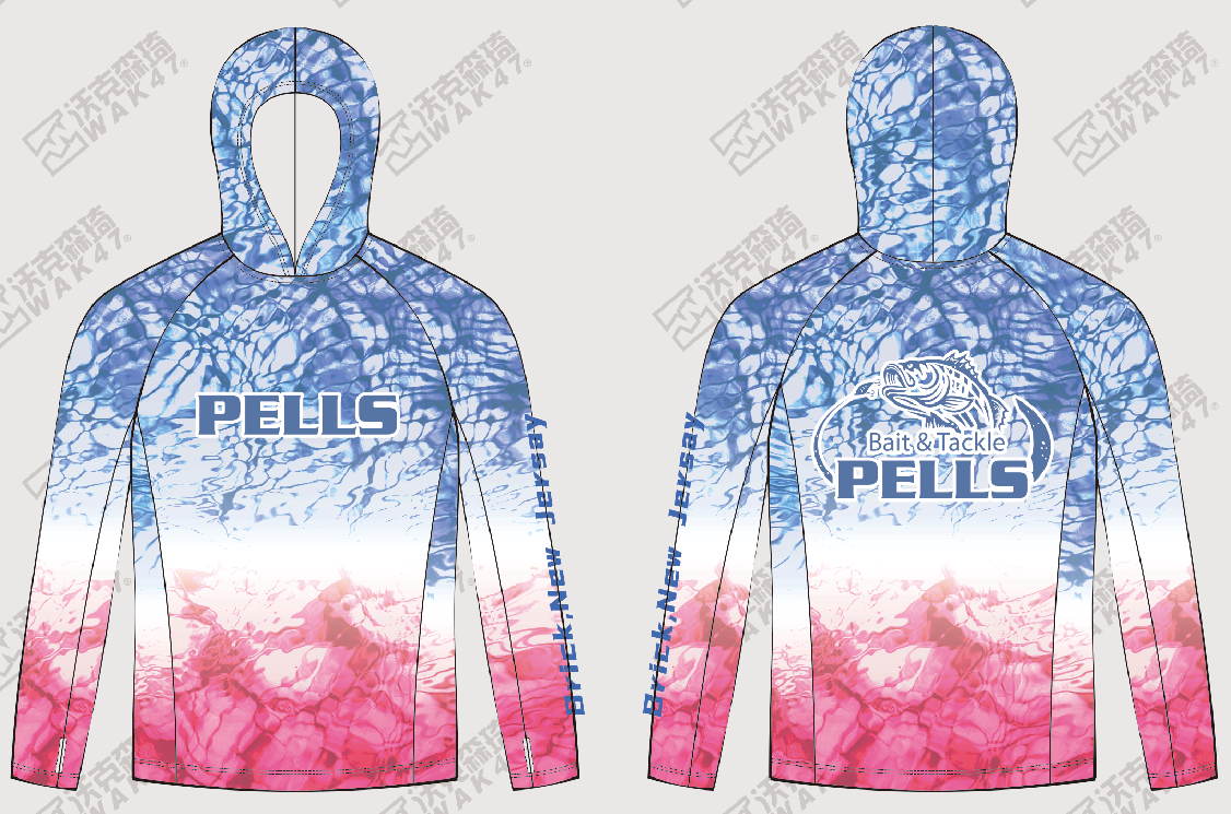 Pell's Kenny Memorial SPF 50 Long Sleeve Hoodies R/W/B