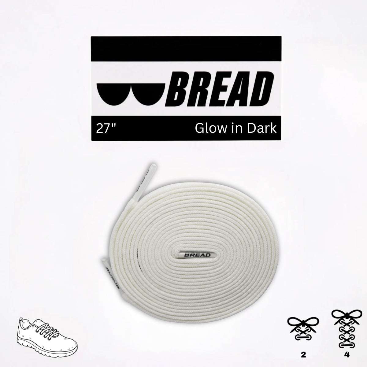 Palmarius Outdoors Night White - Glow in the Dark Elastic Shoelace