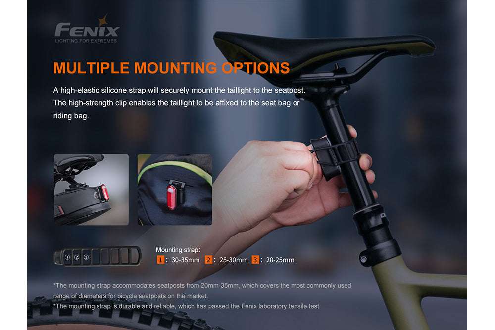 Palmarius Outdoors Fenix BC05R V2.0 Rechargeable Bicycle Tail Light Bike Light