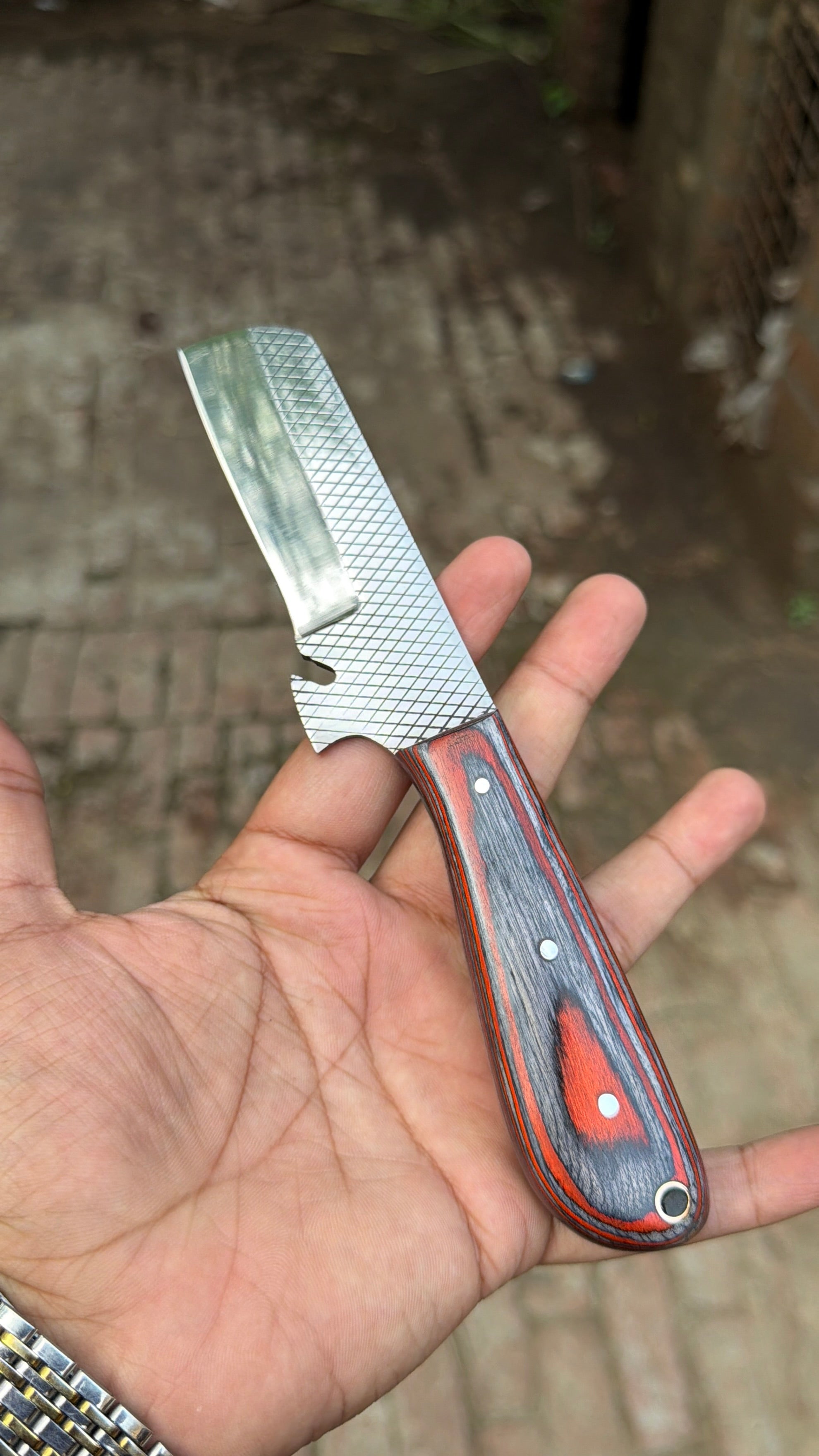 Skyvein Bull Cutter Knife 7" Handmade Carbon Steel Resin Handle - JW Steelcrafts