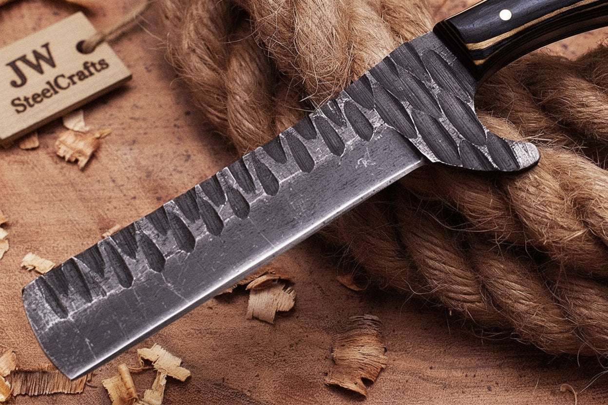Palmarius Outdoors Ranchero Bull Cutter Knife 7" Handmade Damascus Tanto Point Bull Cutter Knives Set
