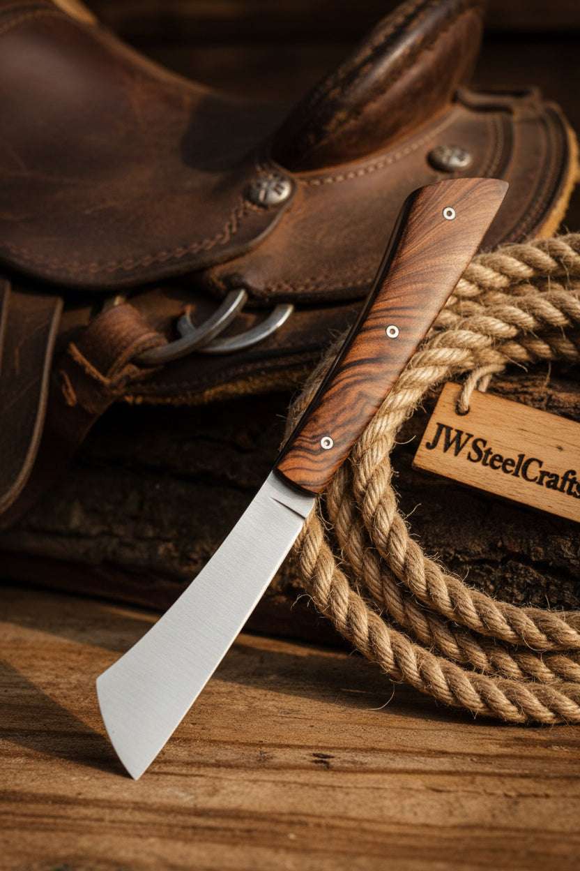 Palmarius Outdoors Cleaverfold Pocket Knife 7" Handmade Stainless Steel Cleaver Blade Folding Knife