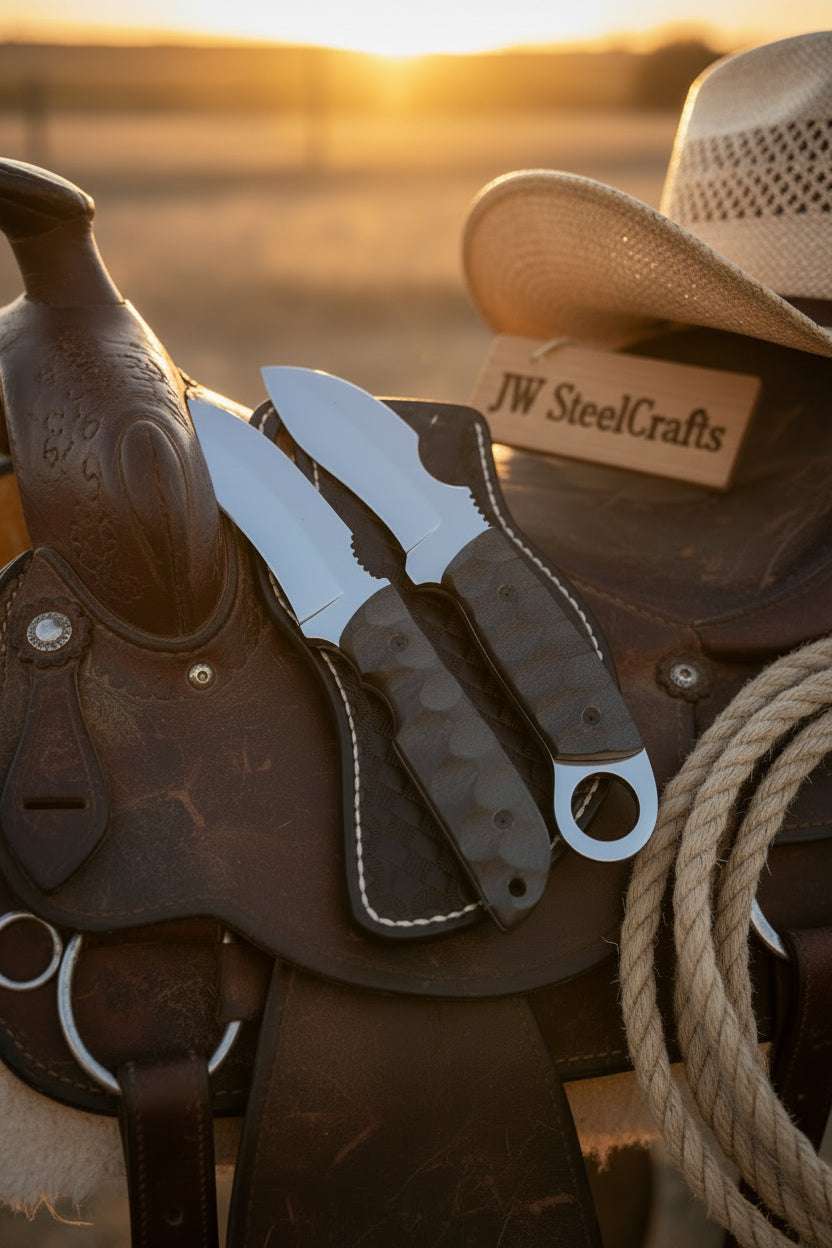 Palmarius Outdoors Blackstone Talon Karambit Duo Knife Handmade Set of 2 Stainless Karambit Knife