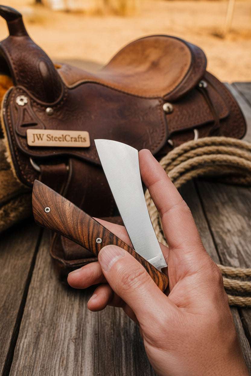 Palmarius Outdoors Cleaverfold Pocket Knife 7" Handmade Stainless Steel Cleaver Blade Folding Knife
