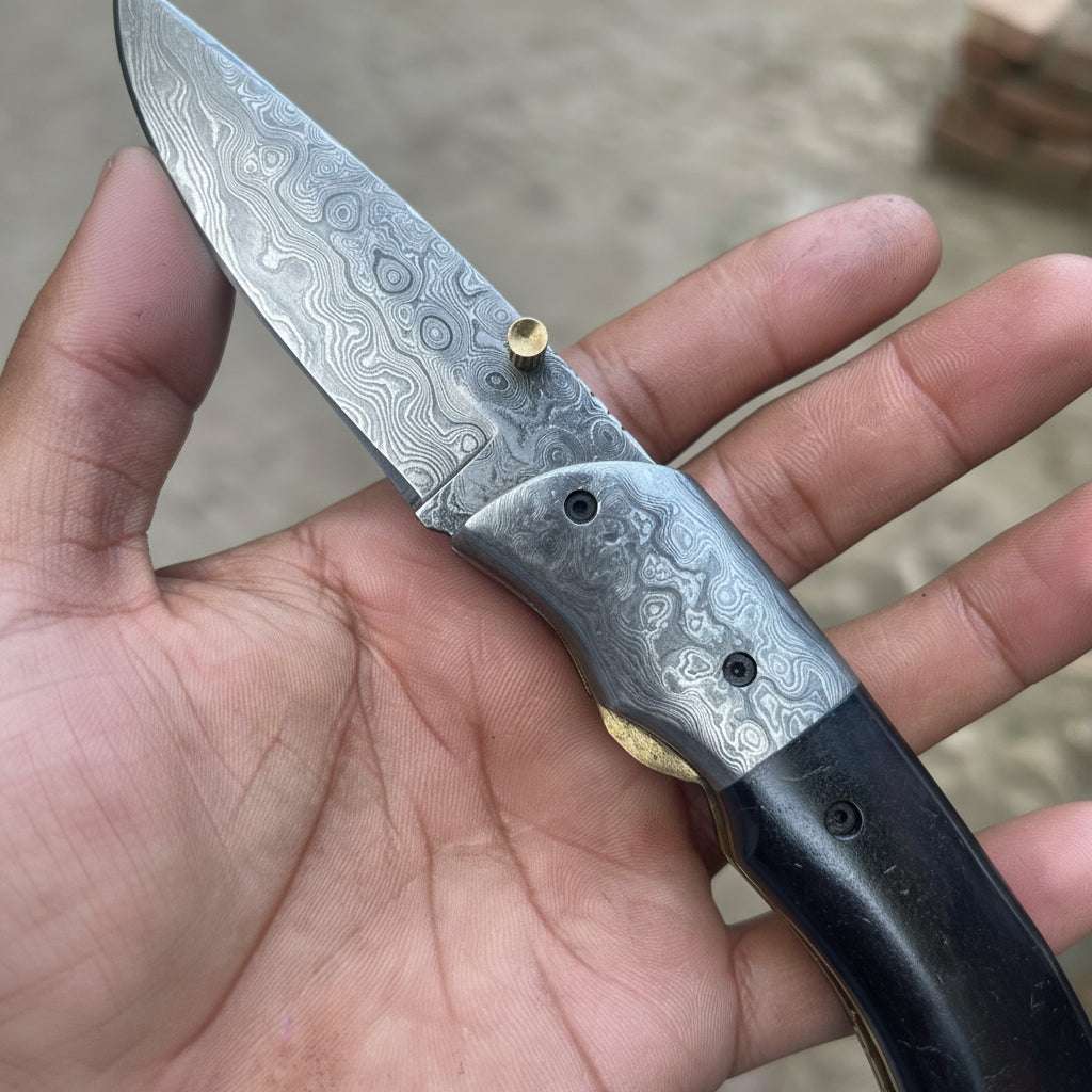 Palmarius Outdoors Rosewood Ridge Folder Knife 6" Handmade Rosewood Handle Liner Lock Liner Lock Folder