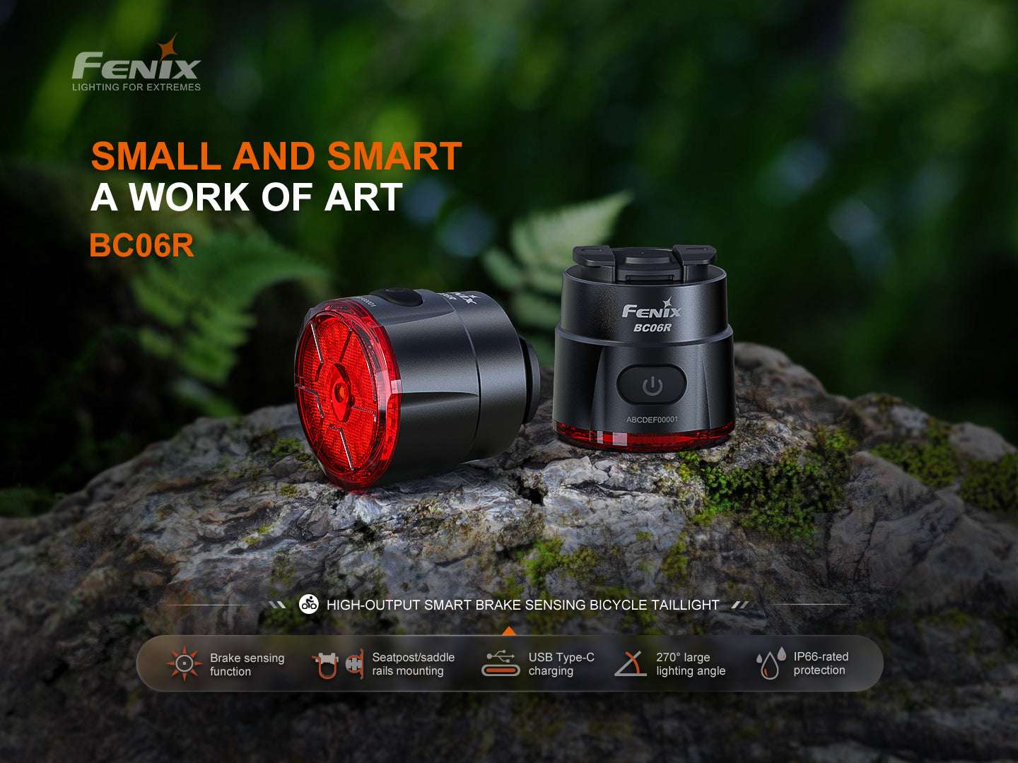 Palmarius Outdoors Fenix BC06R Smart-Brake Bicycle Taillight Bike Light