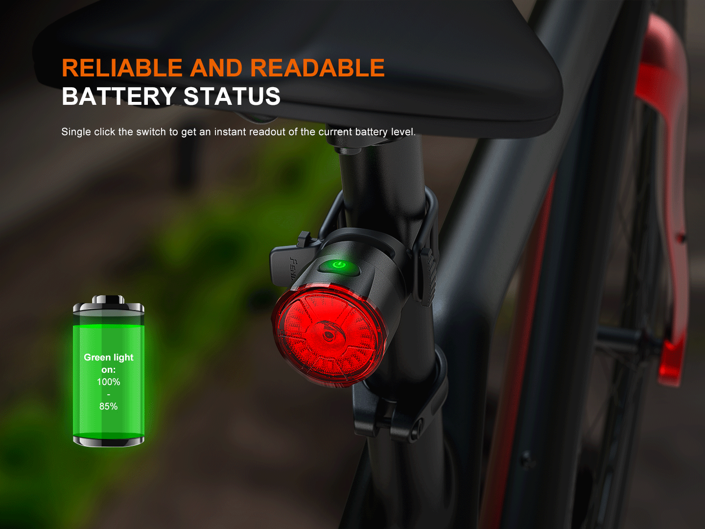 Palmarius Outdoors Fenix BC06R Smart-Brake Bicycle Taillight Bike Light