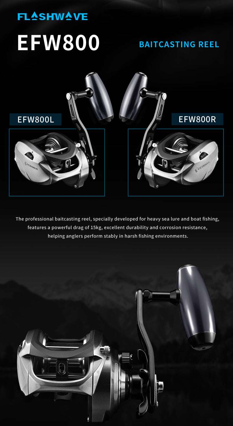 Palmarius Outdoors Ecooda EFW 800 HD Offshore Baitcaster 