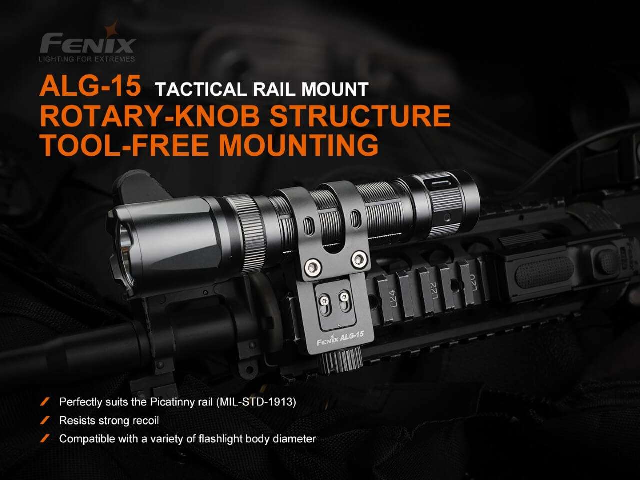 Palmarius Outdoors Fenix ALG-15 Tactical Rail Mount Tactical Mount