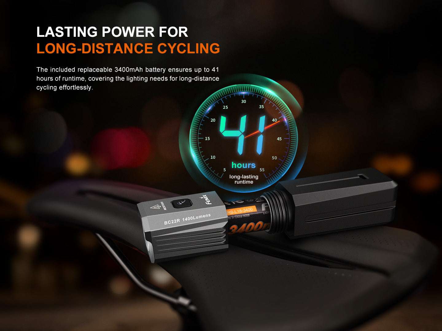 Palmarius Outdoors Fenix BC22R High-Performance Road Bike Light Bike Light