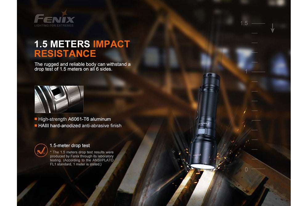 Palmarius Outdoors Fenix C7 High-performance Rechargeable LED Flashlight - 3000 Lumens Work Flashlight