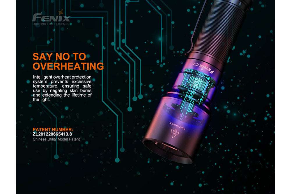Palmarius Outdoors Fenix C7 High-performance Rechargeable LED Flashlight - 3000 Lumens Work Flashlight