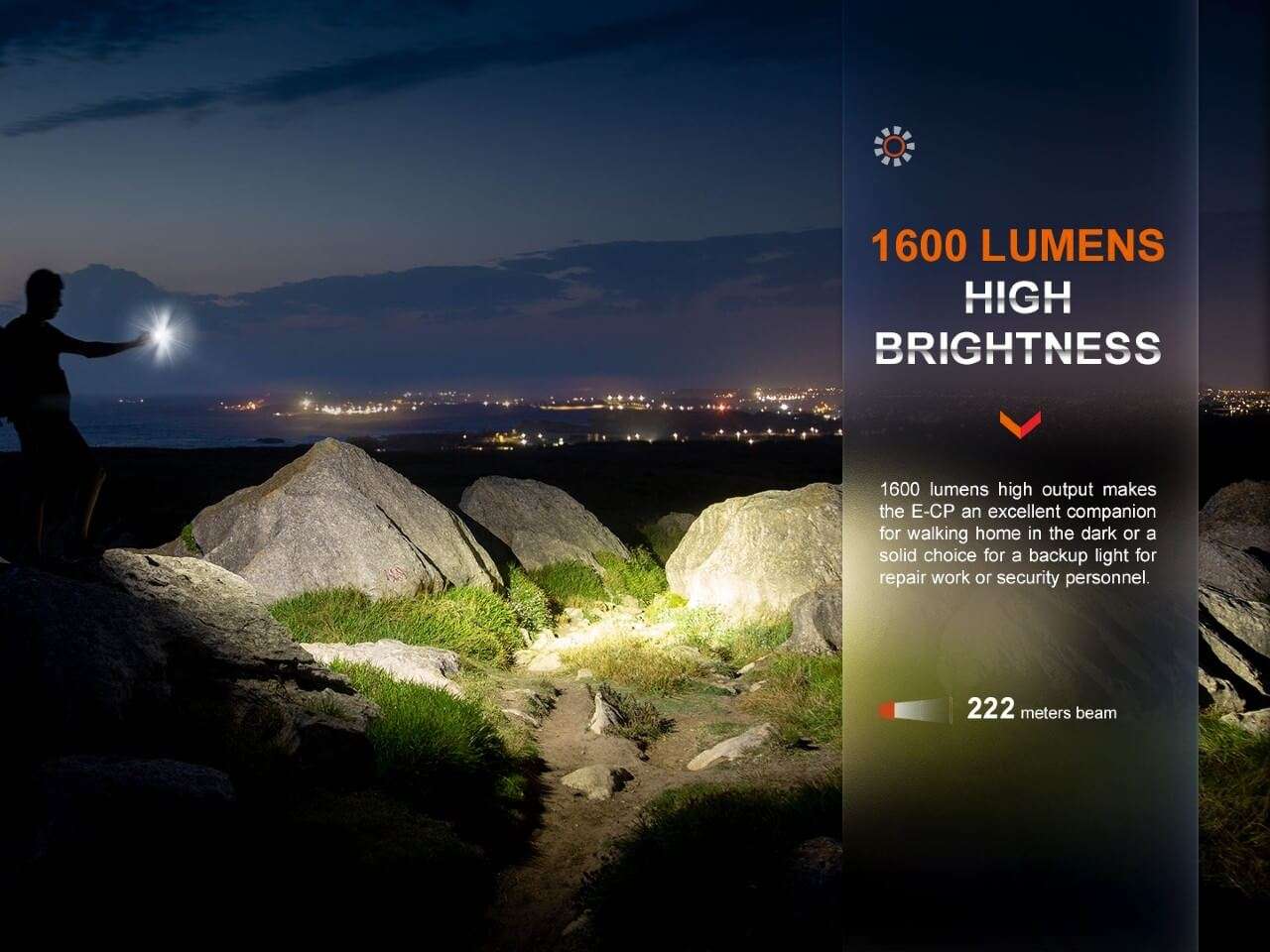 Palmarius Outdoors Fenix E-CP 1600-lumen LED Flashlight/Powerbank Emergency Flashlight
