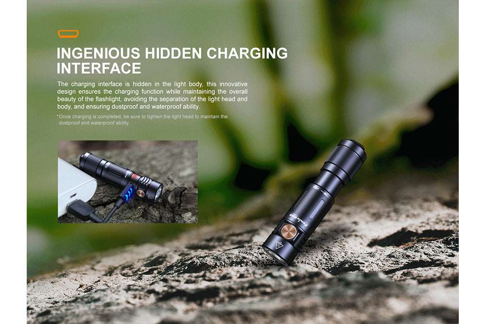 Palmarius Outdoors Fenix E05R Mini Keychain LED Flashlight - 400 Lumens Keychain Flashlight