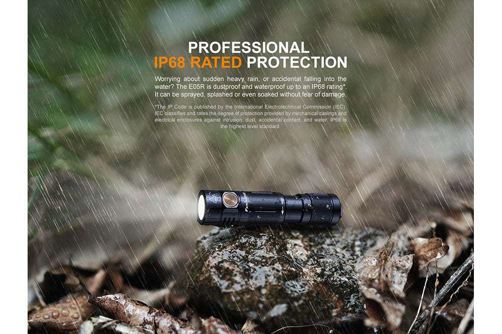 Palmarius Outdoors Fenix E05R Mini Keychain LED Flashlight - 400 Lumens Keychain Flashlight