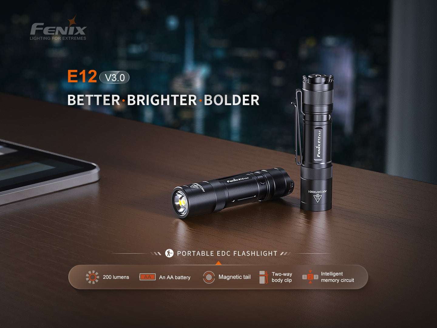 Palmarius Outdoors Fenix E12 V3 Pocket EDC AA Flashlight EDC Flashlight